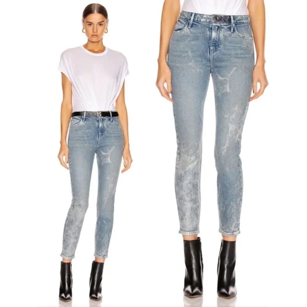 RtA Madrid Skinny Jeans in Silver Sun Blue